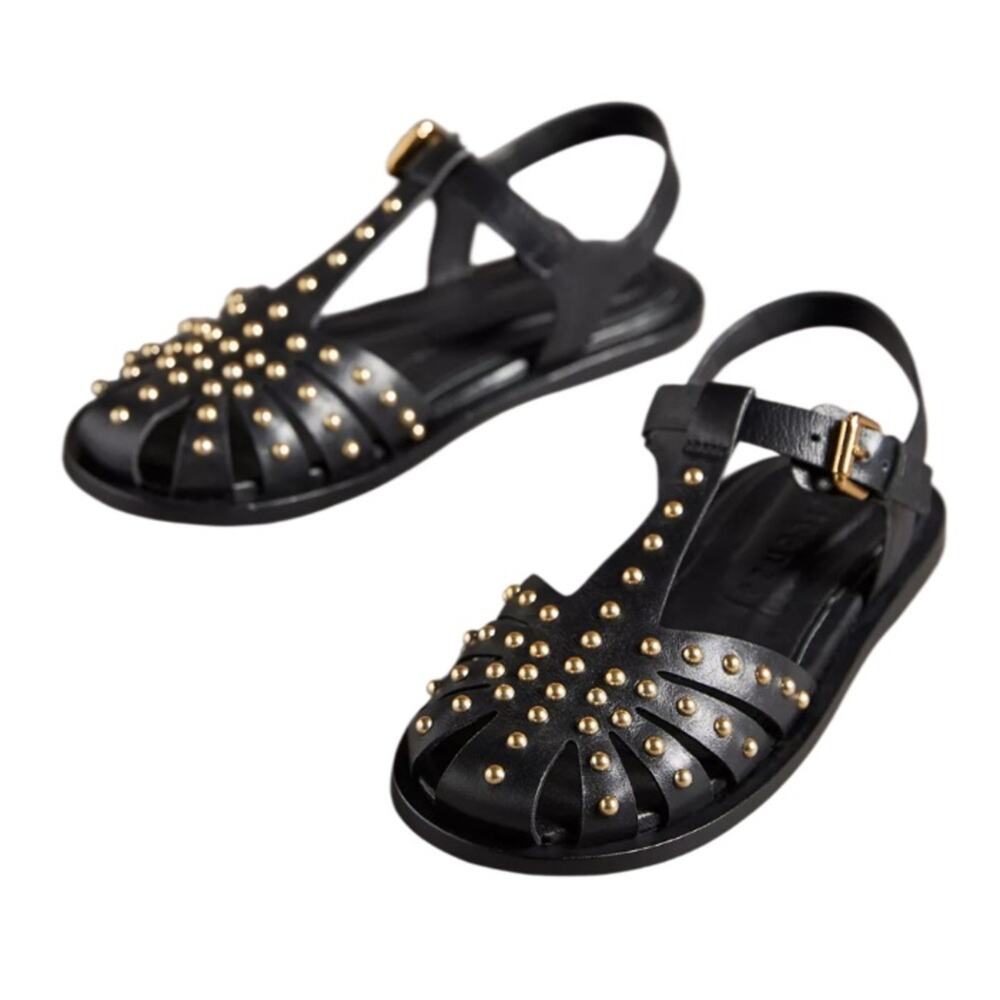 Vicenza Studded Fisherman Flats Size 6 New